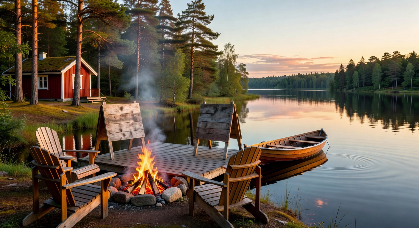 Summer Lake Retreat in Finland